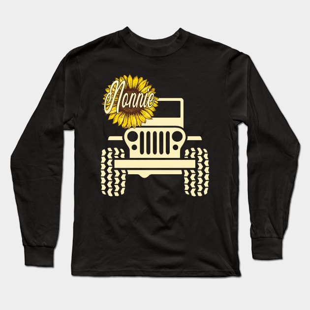 Jeep Sunflower Jeep Nonnie Jeep Women Long Sleeve T-Shirt by Jane Sky